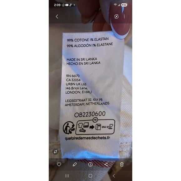 Anthropologie Pilcro The Izzie Barrel Pull on Pants Stripped Embroidery Women-M - Picture 8 of 10